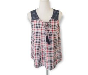 Relativity Tank Top Feature lace Shoulders - Size M